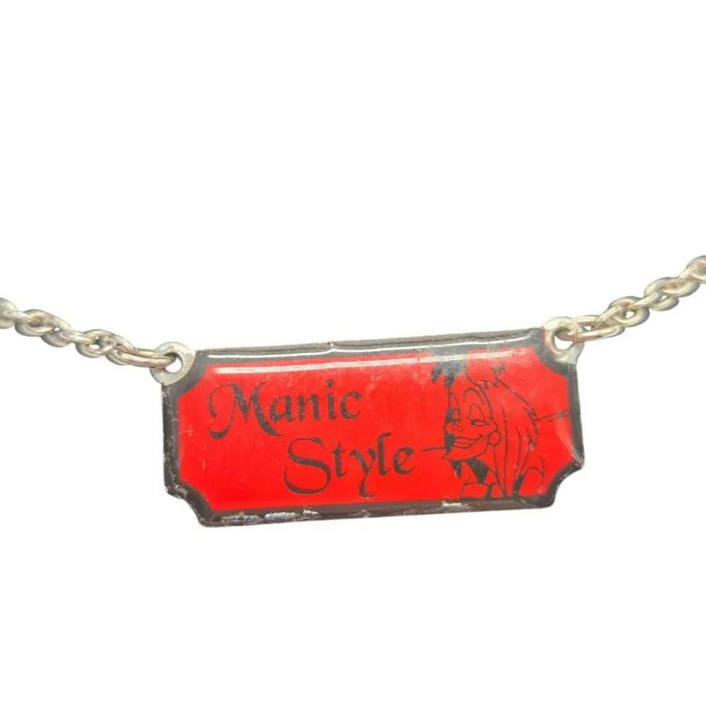 Disney Manic Style Crazy Chic Bar Pendant Necklace Cruella De Vil 101 Dalmatians - Picture 6 of 8